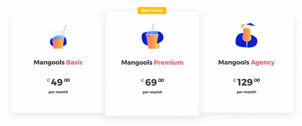 Planes de precios de Mangools