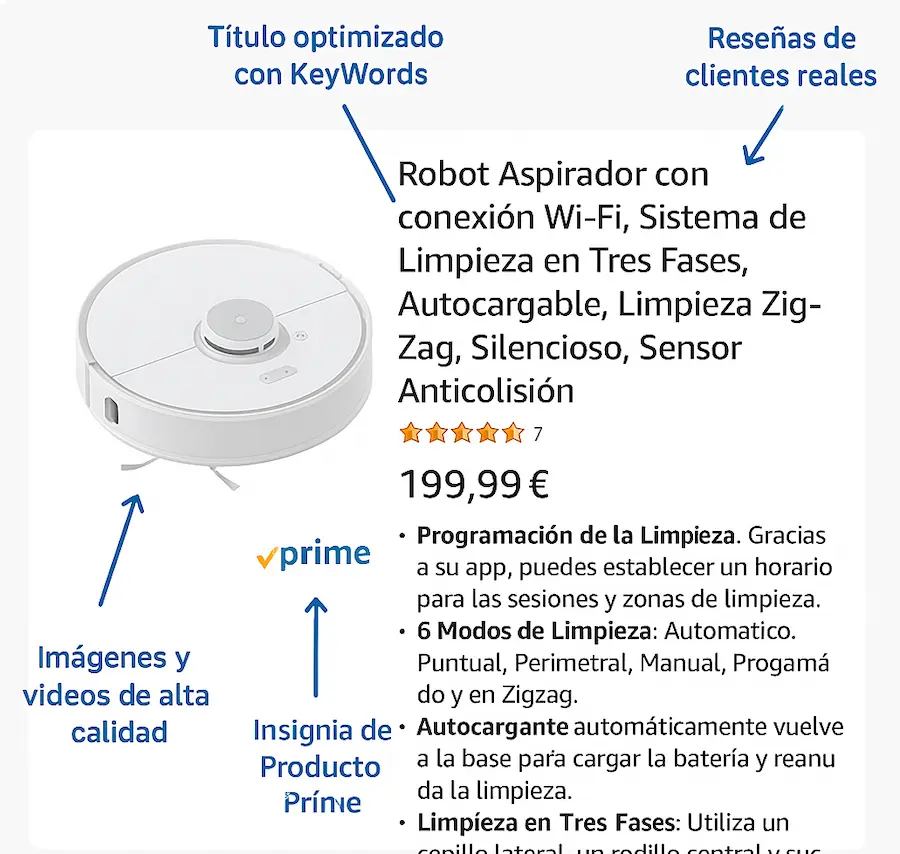 Ficha de producto optimizado de Amazon