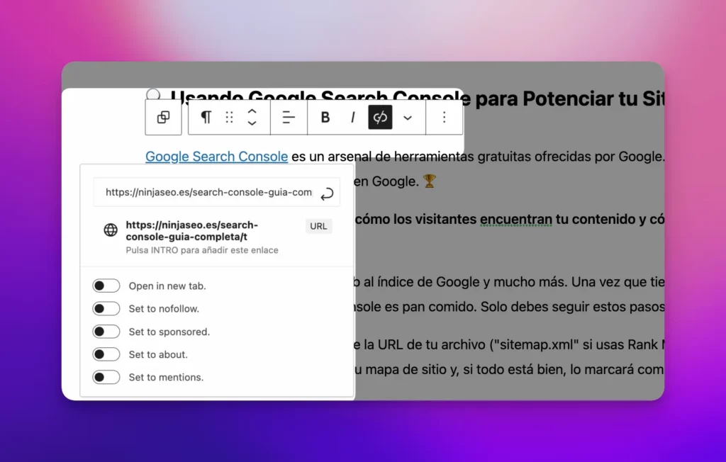 Insertar Enlaces en WordPress   SEO para WordPress
