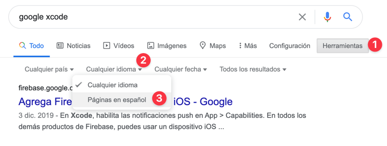 Configuración De Búsqueda Por Idioma En Google