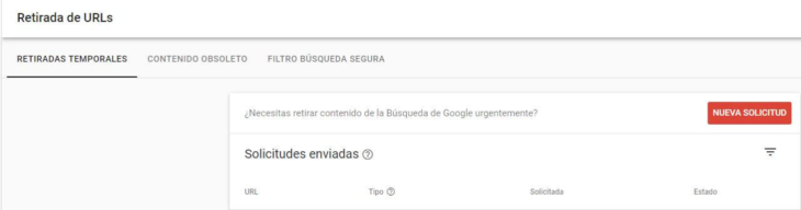 introduccion a search console retirada de urls
