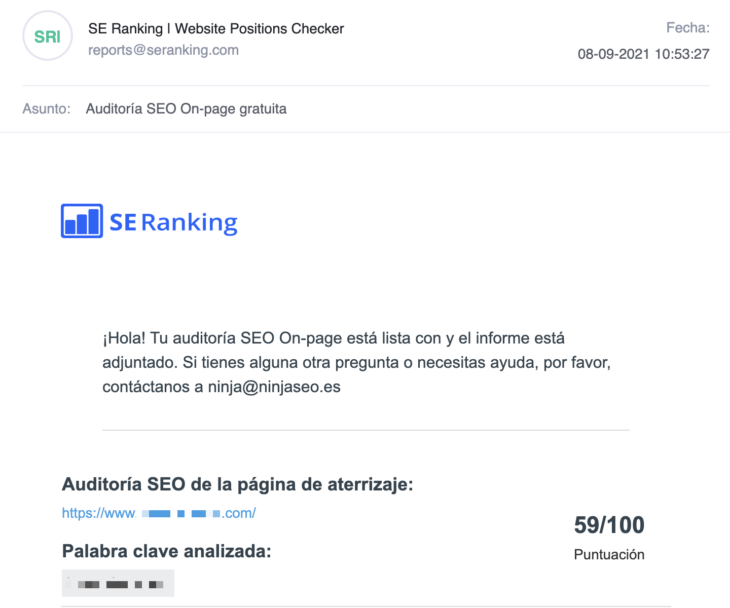 se ranking generador de leads email ninjaseo