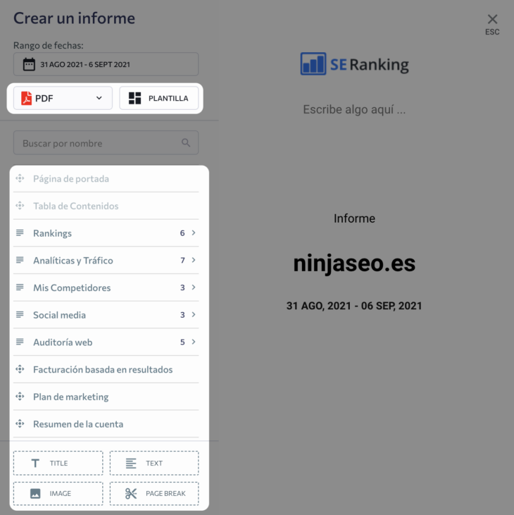 se ranking informes ninjaseo opt