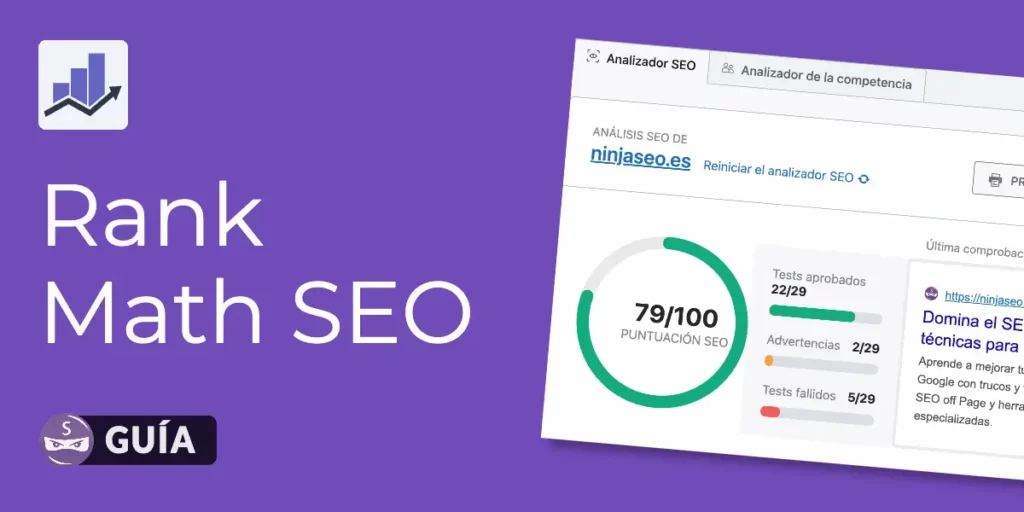 Rank Math SEO plugin Guia en NinjaSEO