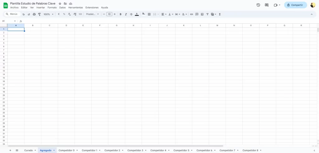 IMAGEN 1   Como hacer estudio de palabras clave   Abrir Sheets