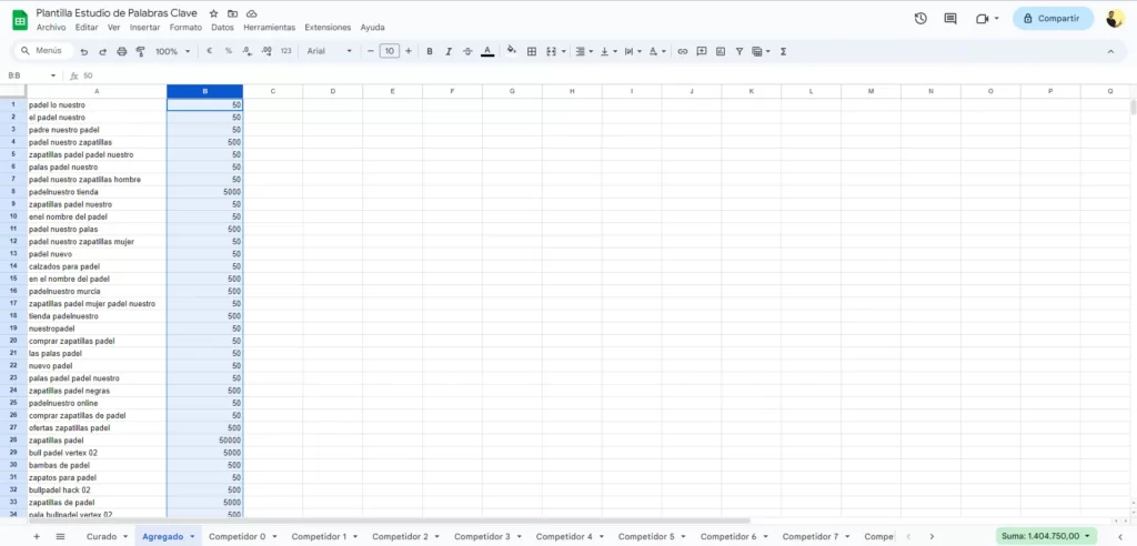 IMAGEN 9   Como hacer estudio de palabras clave   Error formato numerico
